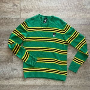 Disney Forever 21 Colab Green and Yellow Striped Sweater